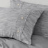 Фото #4 товара 3pc Full/Queen Reese Organic Cotton Oversized Duvet Cover Set Gray - Clean