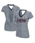 Women's Navy Cleveland Guardians Halftime Back Wrap Top V-Neck T-shirt