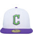 Фото #3 товара Men's White Cleveland Guardians Side Patch 59FIFTY Fitted Hat