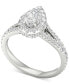 ფოტო #1 პროდუქტის IGI Certified Diamond Pear Halo Engagement Ring (1-1/3 ct. t.w.) in Platinum