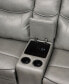 Фото #5 товара White Label Calico 80" Double Glider Reclining Love Seat with Center Console, Power Outlets, Hidden Drawer and USB Ports