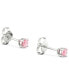 ფოტო #5 პროდუქტის Lab-Created Pink Diamond Stud Earrings (1/4 ct. t.w.) in Sterling Silver
