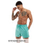 ASOS DESIGN swim shorts in short length in teal синевато-зеленый, 2XS - W28 - фото #1