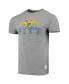 ფოტო #3 პროდუქტის Men's Heathered Gray Pitt Panthers Team Vintage-Like Tri-Blend T-shirt