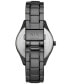 Men's Multifunction Black Stainless Steel Bracelet Watch, 42mm
