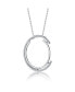 Фото #2 товара Cubic Zirconia Concentric Eternity Pendant Necklace in Sterling Silver