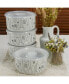 Porcelain Cutlery Storage Jars with Lids, Set of 4