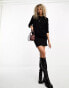 Фото #3 товара JDY slouchy longline jumper with side split in black