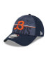 Фото #1 товара Men's Navy Chicago Bears 2023 NFL Training Camp Secondary Logo 9FORTY Adjustable Hat