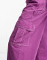 Фото #6 товара Native Youth straight leg twill cargo trouser co-ord in purple