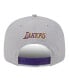 Фото #2 товара Men's Gray Los Angeles Lakers Chenille Band 9FIFTY Snapback Hat