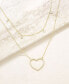 ფოტო #2 პროდუქტის Crystal Heart Drop Layered Necklace, Set of 2