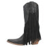Фото #3 товара Dingo Hoedown Fringe Snip Toe Cowboy Womens Black Casual Boots DI175-001