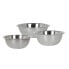 Фото #1 товара QUTTIN Set Of 3 Stainless Steel Metal Bowls 28/24/20 cm