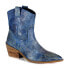 Фото #2 товара Diba True Rave Lion Western Pull On Pointed Toe Booties Womens Blue Casual Boots