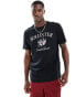 Фото #1 товара Hollister coastal tech embroidered logo relaxed fit t-shirt in black