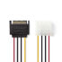 Фото #2 товара Nedis CCGP73530VA015 - 0.15 m - SATA 15-pin - Molex (4-pin) - Male - Female - Straight