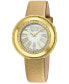 ფოტო #1 პროდუქტის Women's Gandria Gold-Tone Leather Watch 36mm