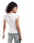 ONLY cinched in waist top in cream Бежевый, 2XL - EU 44 - фото #3