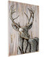Фото #2 товара Deer 1Handed Painted Iron Wall sculpture on Wooden Wall Art, 40" x 30" x 3"
