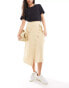 Фото #10 товара & Other Stories utility asymmetric wrap midi skirt with pocket detail in natural