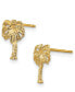 Palm Tree Stud Earrings in 14k Gold