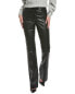 Фото #1 товара Michael Kors Collection Yasmeen Back Split Leather Bootleg Trouser Women's Black