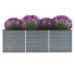 Фото #3 товара Garden Raised Bed Galvanized Steel 94.5"x31.5"x31.3" Gray