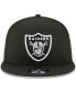 ფოტო #3 პროდუქტის Men's Black Las Vegas Raiders B-Dub 9FIFTY Adjustable Hat