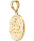 ფოტო #2 პროდუქტის Star of David Medallion Pendant in 14k Gold