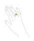 Фото #4 товара Кольцо Bling Jewelry Canary Yellow CZ Halo Square.