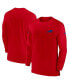 Фото #2 товара Men's Red Buffalo Bills Sideline Coach Performance Long Sleeve T-shirt