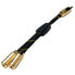 ROLINE GOLD 3.5mm Adapter cable (1x M - 2x F) 0.15m - 3.5mm - Male - 2 x 3.5mm - Female - 0.15 m - Black - Gold
