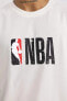 Фото #4 товара DeFactoFit NBA Wordmark Oversize Fit Bisiklet Yaka Kısa Kollu Tişört