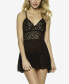 Фото #1 товара Women's Renee Sheer Babydoll Nightgown 2 Piece Lingerie Set