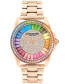ფოტო #1 პროდუქტის Women's Greyson Rainbow Rose Gold-Tone Stainless Steel Watch 36mm