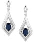 ფოტო #2 პროდუქტის Sapphire (1-1/3 ct. t.w.) & Diamond Accent Drop Earrings in Sterling Silver (Also in Ruby)