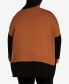 ფოტო #2 პროდუქტის Plus Size Splice It Cardigan Sweater