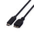 ROLINE USB 3.1 Cable - C-Micro B - M/M 1m - 1 m - USB C - Micro-USB B - USB 3.2 Gen 1 (3.1 Gen 1) - 5000 Mbit/s - Black