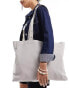 Фото #1 товара My Accessories large canvas tote bag in off white