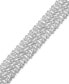 ფოტო #4 პროდუქტის Diamond Leaf-Inspired Link Bracelet (1 ct. t.w.) in Sterling Silver