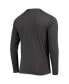ფოტო #3 პროდუქტის Men's Black and Heathered Charcoal Iowa Hawkeyes Meter Long Sleeve T-shirt and Pants Sleep Set