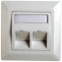 Telegärtner Karl Gärtner Telegärtner Frame for RJ45 adaptor Cat.5e - 45° outlet - double - 80x80 mm - alpine white - фото #2