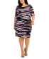 ფოტო #1 პროდუქტის Plus Size Tiered Sheath Dress