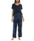 ფოტო #1 პროდუქტის Women's Printed Flannel Pajama Pants