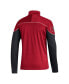 Фото #3 товара Men's Red NC State Wolfpack AEROREADY Knit Quarter-Snap Jacket