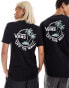 Vans classic mini dual palm back print t-shirt in black BLACK-ICEBERG GREEN, L - фото #2