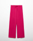 Women's Elastic Waist Wideleg Pants