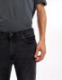 Hollister slim straight fit jeans in washed black