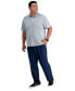 Фото #1 товара Men's Big & Tall Cool 18® PRO Classic-Fit Expandable Waist Flat Front Stretch Dress Pants